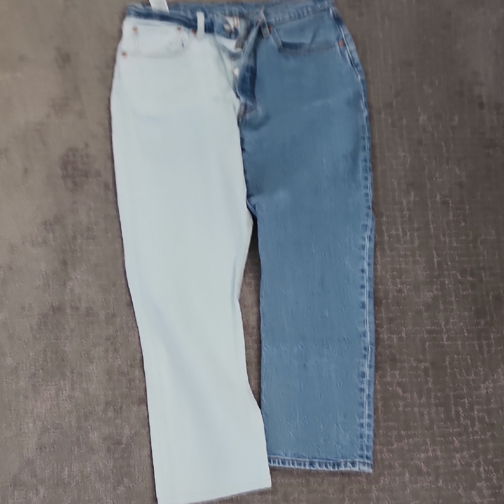 Levi's 501 Blue and White Denim